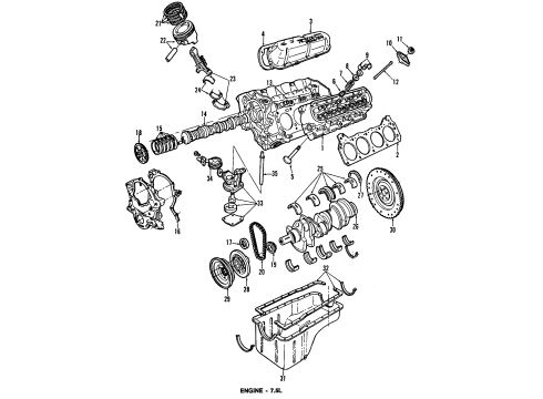1987 Ford E-350 Econoline Club Wagon Timing Chain Diagram for C8SZ-6268-A