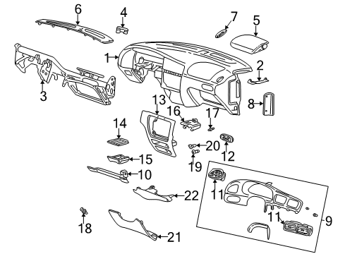 2003 Ford Taurus Instrument Panel Diagram