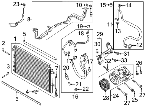 2019 Ford Edge Compressor Assembly Diagram for K2GZ-19703-A