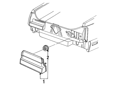 1992 Lincoln Mark VII Backup Lamps Diagram