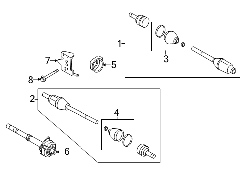 2012 Ford Escape Drive Axles - Front Diagram 2 - Thumbnail