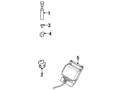 1998 Ford Taurus Antenna & Radio Diagram 1 - Thumbnail