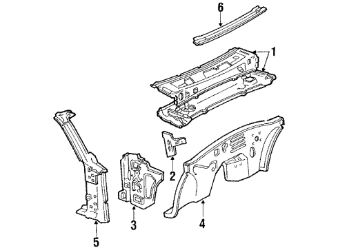 1984 Ford LTD Cowl Diagram 2 - Thumbnail
