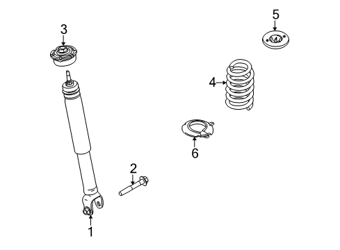 2010 Ford Taurus Shocks & Components - Rear Diagram 2 - Thumbnail