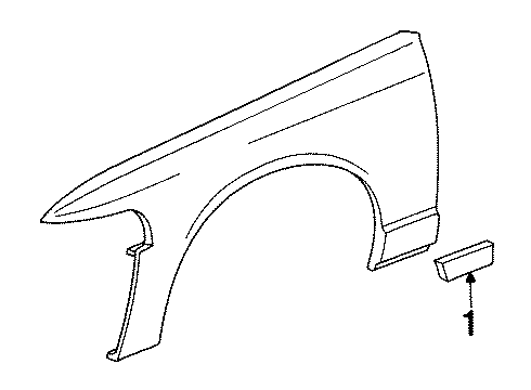 1998 Ford Crown Victoria Exterior Trim - Fender Diagram