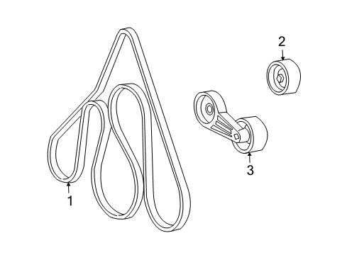 2002 Ford Excursion Belts & Pulleys, Maintenance Diagram 2 - Thumbnail
