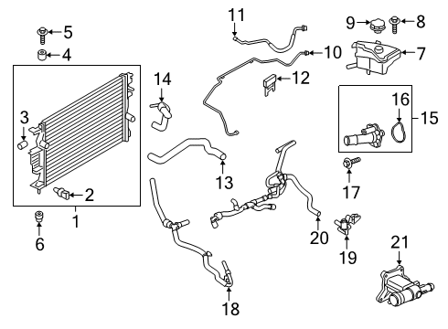 2019 Ford Fusion Expansion Tank Diagram for HG9Z-8A080-A