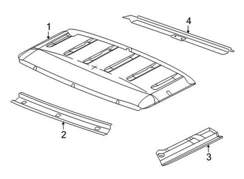 2021 Ford E-350 Super Duty Roof & Components Diagram