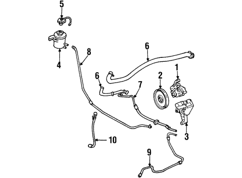 2000 Ford Windstar Mount Bracket Diagram for XF2Z-3C511-BA