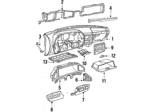 1987 Ford F-150 Ashtray Diagram for E7TZ1504810B