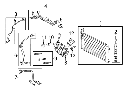 2011 Ford Fusion Compressor Diagram for 8H6Z-19703-B