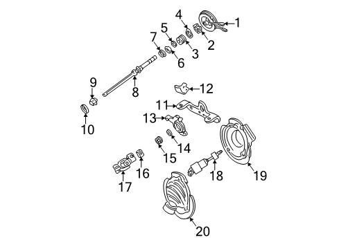 2000 Mercury Sable Shaft & Internal Components Diagram
