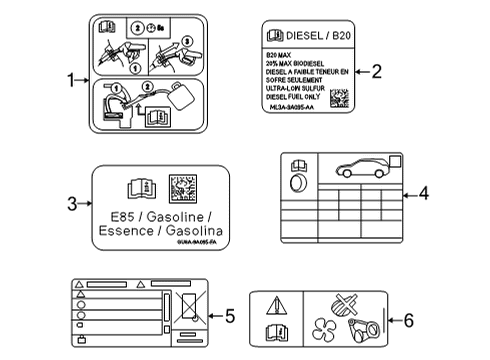 2021 Ford F-150 Fuel Label Diagram for FU5Z-9A095-B