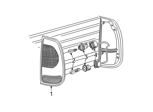 1999 Ford F-150 Combination Lamps Diagram 2 - Thumbnail