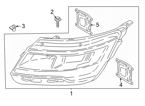 2021 Lincoln Corsair Headlamp Components Diagram