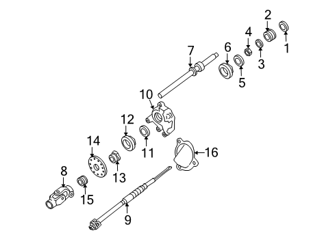 2013 Ford E-250 Shaft & Internal Components Diagram