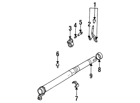 1994 Ford Ranger Steering Column & Shroud, Switches & Levers Diagram 3 - Thumbnail