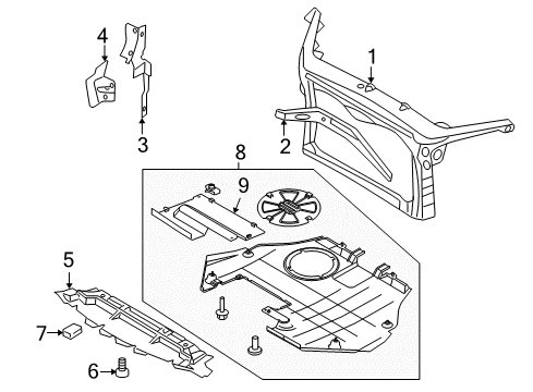 2006 Lincoln Zephyr Radiator Support Diagram