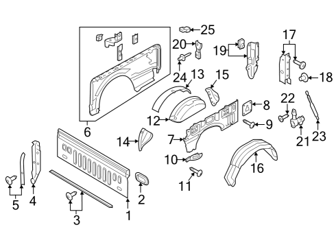 2022 Ford F-150 Lightning Front & Side Panels Diagram