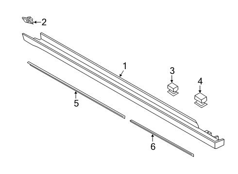2020 Ford Fusion Rocker Molding Retainer, Black Diagram for -W716350-S300