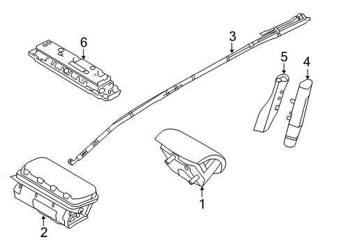 2014 Ford Police Interceptor Utility Air Bag Components Diagram 1 - Thumbnail