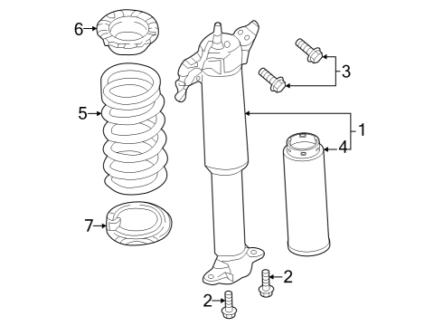 2024 Ford Mustang Shocks & Components  Diagram 1 - Thumbnail