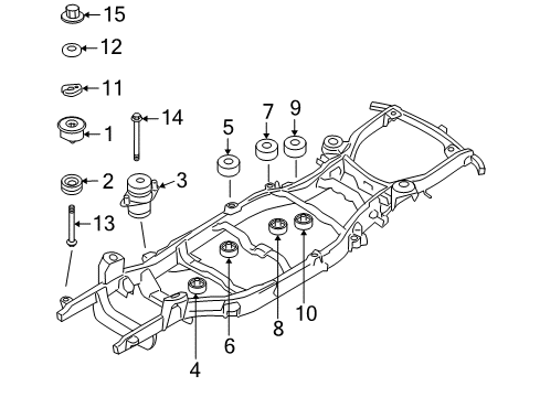 2003 Ford Explorer Stabilizer Link Nut, Rear Diagram for -N801995-S436