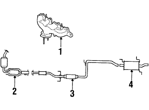 2002 Ford Escort Catalytic Converter Diagram for 1S4Z-5E212-MA