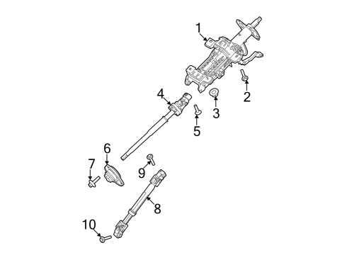 2022 Ford F-150 Lightning Steering Column Assembly Diagram 1 - Thumbnail