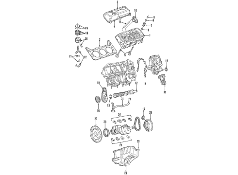 1998 Ford E-150 Econoline Engine Parts & Mounts, Timing, Lubrication System Diagram 2 - Thumbnail