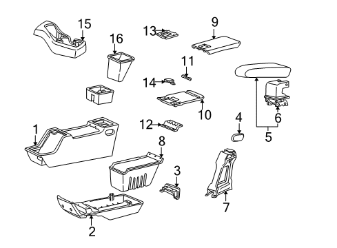 1998 Ford Explorer Center Console, Sound System Diagram 2 - Thumbnail