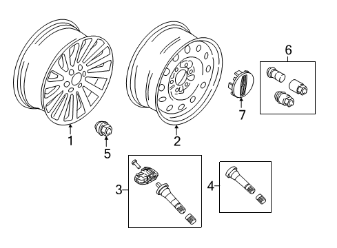 2019 Lincoln Navigator Wheels Diagram 1 - Thumbnail