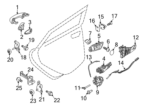 2011 Ford Fiesta Window Switch, Front Passenger Side Diagram for BE8Z-14529-BA