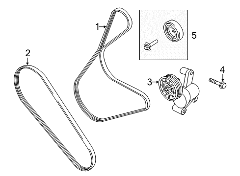 2018 Ford Escape Belts & Pulleys Diagram