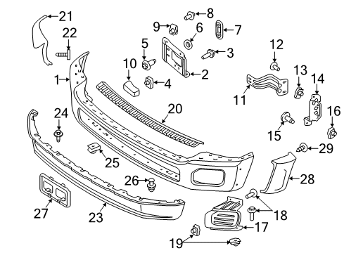 Molding Extension, Black, Front Passenger Side Diagram for BC3Z-16038-AA