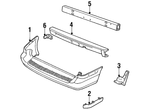 2002 Ford Windstar Splash Guard, Passenger Side Diagram for XF2Z-16A550-AA