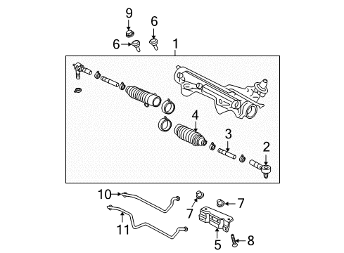 2005 Ford Explorer Steering Gear Diagram for 5L2Z-3504-AARM