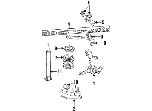 1993 Ford Crown Victoria Upper Control Arm, Front Driver Side Diagram for F2AZ3083A