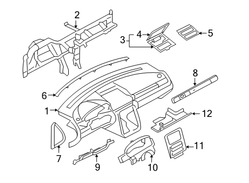2008 Mercury Sable Instrument Panel Diagram