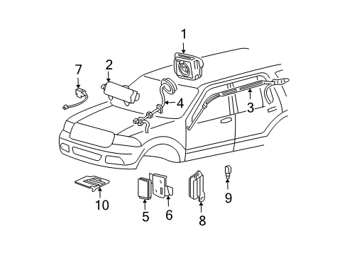 2005 Ford Expedition Air Bag Components Diagram