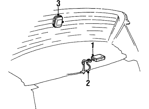 1999 Lincoln Continental Cable Diagram for YF3Z-18812-BA
