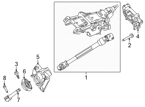 2011 Ford Edge Steering Column Diagram for BT4Z-3C529-C