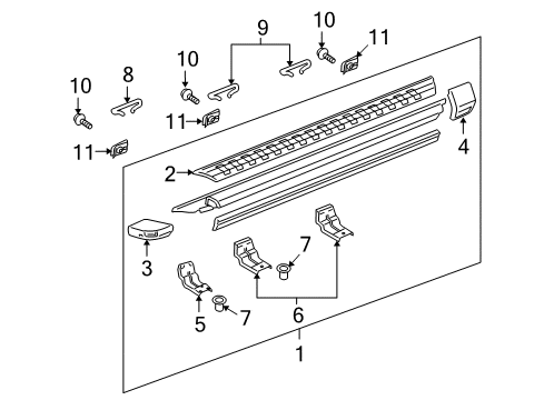 2010 Ford Explorer Sport Trac Running Board Diagram 1 - Thumbnail