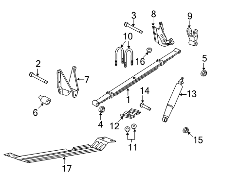 2008 Ford F-150 Leaf Spring Mount Bracket, Front Passenger Side Diagram for 6L3Z-5775-A