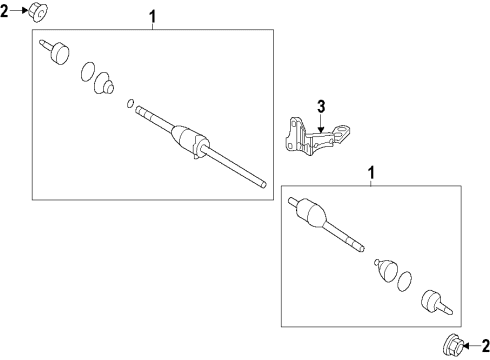 2008 Mercury Sable Front Axle Shafts & Joints, Drive Axles Diagram