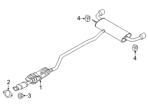 2023 Ford Edge Exhaust Components Diagram 1 - Thumbnail