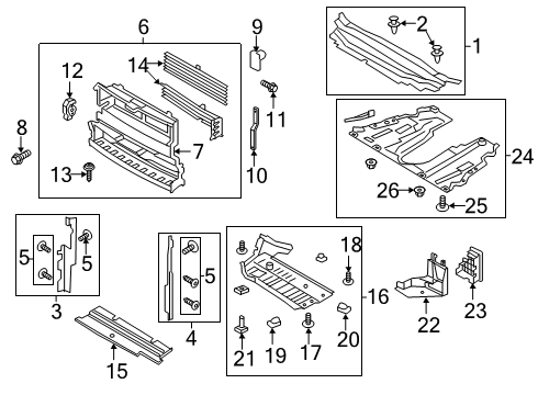 2017 Ford Fusion Actuator Retainer Diagram for FT4Z-8478-A