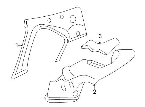 2002 Ford Focus Interior Trim - Quarter Panels Diagram 2 - Thumbnail