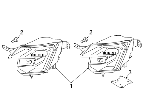 2017 Ford Police Interceptor Utility Fog Lamps Diagram 1 - Thumbnail