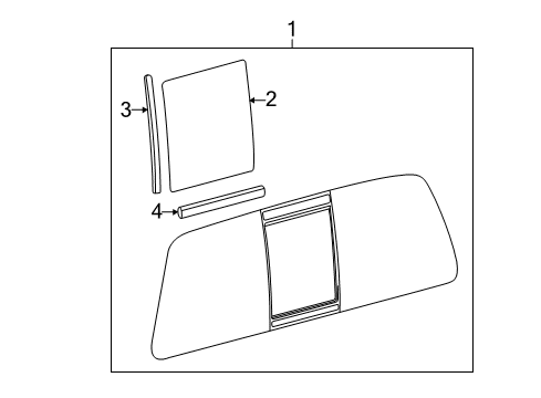 2016 Ford F-350 Super Duty Back Glass, Body Diagram 3 - Thumbnail